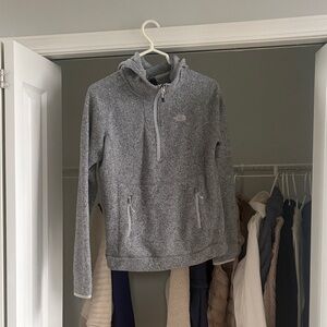 The North Face Heather Gray Fleece Hoodie